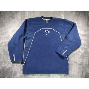 Penn State Nike Team Sweatshirt Mens Large Blue Polyester NCAA VTG Red Tag Y2k